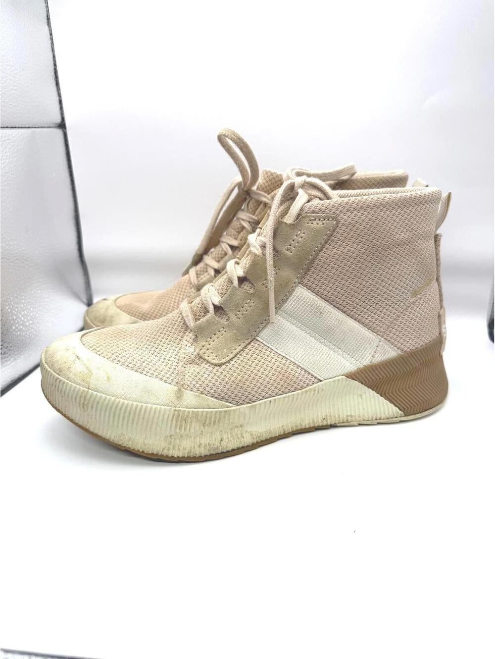 Sorel 8.5 Waterproof Beige High Top Casual Sneakers